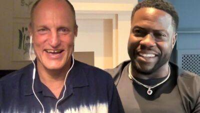 Kevin Hart - Kevin Frazier - Woody Harrelson - Woody Harrelson Praises 'Man From Toronto' Co-Star Kevin Hart as 'a Living Legend' (Exclusive) - etonline.com