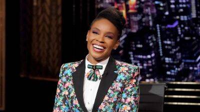 Cynthia Erivo - Amber Ruffin - Amber Ruffin Talks Late-Night Series, Writing for the Tonys and Quizzing El DeBarge (Exclusive) - etonline.com