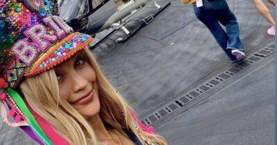 Laura Whitmore takes helicopter to Glastonbury and celebrates hen do two years after marriage - www.ok.co.uk - county Hall - Dublin
