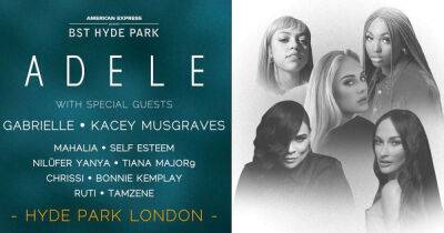 Kacey Musgraves - Ruston Kelly - Adele announces Hyde Park special guests, including Kacey Musgraves and Gabrielle - msn.com - Britain - London