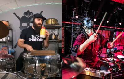 Watch a drummer nail a cover of Slipknot’s ‘Eyeless’ with just one hand while sipping on soda - www.nme.com