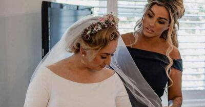 Katie Price - Katie Price fixes sister Sophie's veil in behind-the-scenes wedding snaps - ok.co.uk