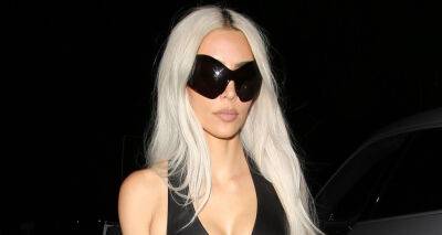 Khloe Kardashian - Pete Davidson - Kim Kardashian - Kris Jenner - Kim Kardashian Wears Leather Outfit & Oversized Sunglasses for Khloe Kardashian's Birthday Dinner - justjared.com - Beverly Hills