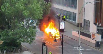 Horror fireball crash in Glasgow leaves five in hospital after car smashes into bus - www.dailyrecord.co.uk - Scotland - county Young