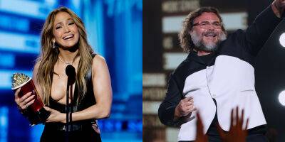 Jennifer Lopez Honored Next to Panda-Dressed Jack Black at MTV Movie & TV Awards 2022 - www.justjared.com - Santa Monica