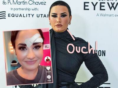 Demi Lovato Needed Stitches After Cutting Face Open… With A Crystal!? - perezhilton.com