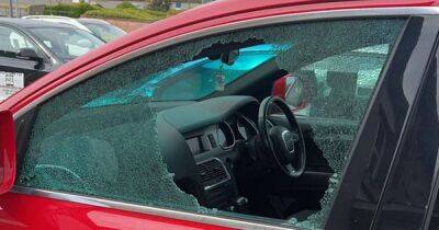Gang of yobs smash car windows and fill them with foam at Scots garage - www.dailyrecord.co.uk - Scotland - Beyond