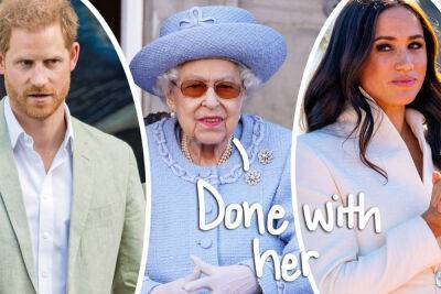 Queen Elizabeth Was Relieved Meghan Markle Did Not Attend Prince Philip's Funeral!! - perezhilton.com - Britain - USA - California