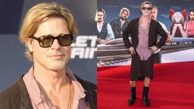 Brad Pitt - Brad Pitt wore a skirt on 'Bullet Train' red carpet in Berlin to feel 'the breeze' - foxnews.com - Hollywood - Berlin - city Tinseltown