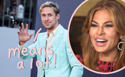 Ryan Gosling Says It Means 'A Lot' That Eva Mendes Supports His 'Kenergy' - perezhilton.com