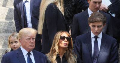 Melania Trump - Barron Trump - Ivana Trump - Barron Trump, 16, makes a rare public appearance at Ivana Trump’s funeral and towers over family - msn.com - New York - USA - New York