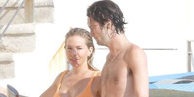 Sienna Miller Dives Off A Ladder During Swim in St. Tropez With Oli Green - www.justjared.com - France