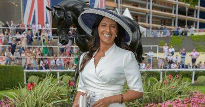 Ranvir Singh, 44, all smiles with boyfriend Louis, 26, and her son as they enjoy Ascot - www.ok.co.uk - Britain - county King George