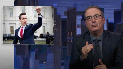 John Oliver Piles on Josh Hawley for Fleeing Rioters: ‘A Bitch Who Ran Like a Chihuahua’ - thewrap.com