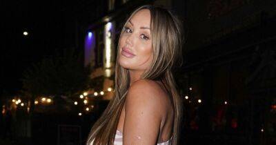 Charlotte Crosby dresses growing baby bump in bodycon dress as she wows on night out - www.ok.co.uk - county Crosby