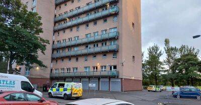Man dies at Glasgow high rise flats as police tape off area - www.dailyrecord.co.uk - Scotland