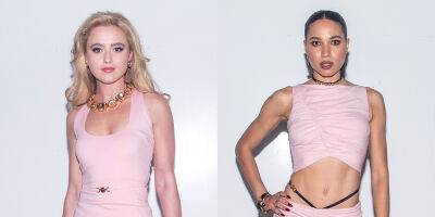 Kathryn Newton & Jurnee Smollett Are Matching in Pink at Dazed & Versace Party - www.justjared.com - county Mitchell - Smith