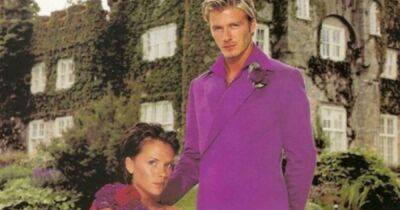Louis Vuitton - David Beckham - Victoria Beckham - Victoria and David Beckham roast those purple wedding outfits on 23rd anniversary - ok.co.uk - Ireland - Brooklyn