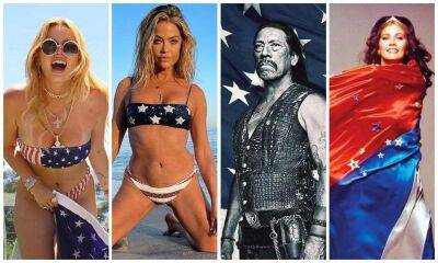 From flag bikinis to photo montages: How A-listers celebrated the 4th of July - us.hola.com - USA