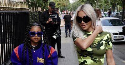 Kim Kardashian - North West - Kim Kardashian West - Kim Kardashian joined by fashionista daughter North, 9, at Paris Fashion Week - ok.co.uk - France - Paris