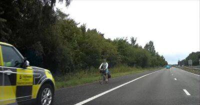 'Confused' cyclist rides wrong way along motorway into oncoming traffic - manchestereveningnews.co.uk - Manchester