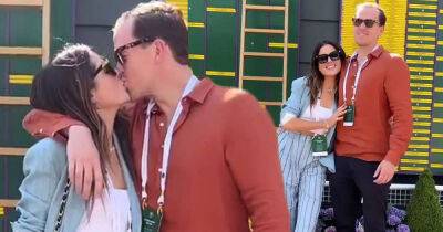 Binky Felstead shares a kiss with her husband Max Darnton at Wimbledon - www.msn.com - London - Chelsea
