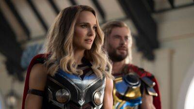 Kevin Feige - Natalie Portman - Tessa Thompson - Samuel L.Jackson - Jane Foster - How Many Credits Scenes Does ‘Thor: Love and Thunder’ Have? - thewrap.com