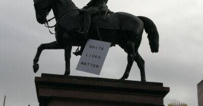 'White Lives Matter' banners hung on Glasgow statues as 'racist' group slammed - www.dailyrecord.co.uk - George