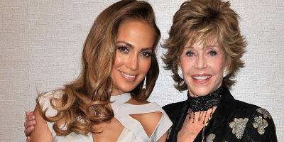 Jennifer Lopez - Jane Fonda - Christian Dior - Jane Fonda Says Jennifer Lopez Helped Revitalize Her Career - justjared.com - Los Angeles