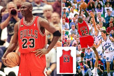 Michael Jordan - Michael Jordan’s NBA Finals jersey from ‘The Last Dance’ heads to auction - nypost.com - Chicago - Jordan - Utah