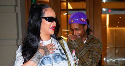 Rihanna and A$AP Rocky disembark private jet with baby son carefully carried by bodyguard - ok.co.uk - New York - California - Detroit - Los Angeles, state California