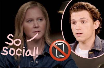 Amy Schumer - Tom Holland - Michelle Pfeiffer - Jonathan Cheban - Amber Tamblyn - Is Amy Schumer Shading Tom Holland? Watch Her Joke About Celebs Taking Breaks From Social Media For Mental Health! - perezhilton.com