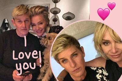 Portia De-Rossi - Anne Heche - Ellen DeGeneres Celebrates 14-Year Anniversary With Wife Portia de Rossi: 'I Love You' - perezhilton.com