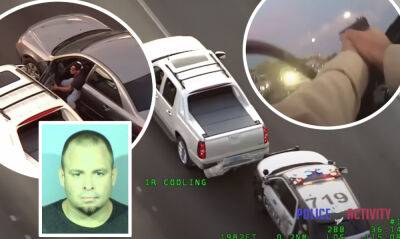 Carjacker Shoots At Police & Crashes Into K9 Vehicle In Wild Vegas Car Chase Footage -- Look! - perezhilton.com - Las Vegas