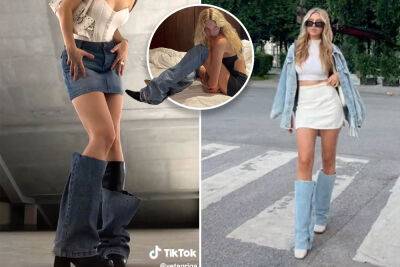 Julia Fox - Elsa Hosk - Boot camp: TikTok is making the wacky ‘jeans boots’ trend happen - nypost.com - Sweden - Manhattan