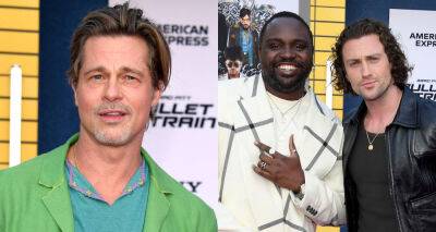 Brad Pitt - Joey King - Logan Lerman - David Leitch - Brian Tyree-Henry - Brad Pitt Sports Green Outfit for 'Bullet Train' Premiere in L.A. with Co-Stars Brian Tyree Henry & Aaron Taylor-Johnson - justjared.com - Los Angeles - Tokyo - county Pitt - city Sanada