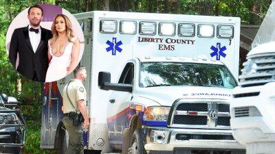 Jennifer Lopez - Ben Affleck - Jennifer Lopez and Ben Affleck Seen at Hospital After Ambulance Arrived to Actor's Georgia Estate - etonline.com - county Liberty
