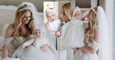 Stacey Solomon matches with baby daughter Rose in magical wedding photos - www.msn.com