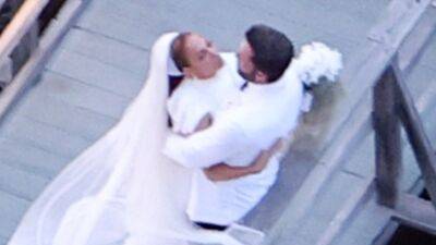 Jennifer Lopez - Ralph Lauren - Ben Affleck - See Jennifer Lopez in Her Turtleneck Wedding Gown: All the Details on Her Three Bridal Looks - etonline.com