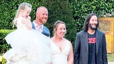 Keanu Reeves - Keanu Reeves Crashes British Couple's Wedding -- See the Pics - etonline.com - Britain