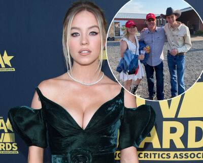 Sydney Sweeney Under Fire For Mom’s 60th Birthday Party Featuring MAGA-Inspired Hats & Blue Lives Matter Shirt - perezhilton.com