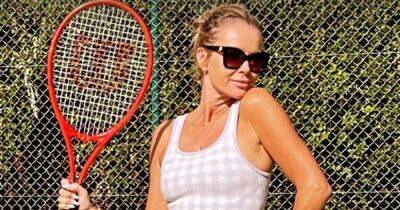 Amanda Holden, 51, poses up a storm in tennis outfit on Cornwall staycation - www.ok.co.uk - Britain