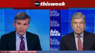 George Stephanopoulos Calls Out Sen. Roy Blunt’s Dodging of Questions About Documents Retrieved From Mar-a-Lago - thewrap.com - New York - Washington
