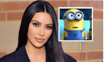Kim Kardashian - North West - Kim Kardashian transforms into a ‘Minion’ with North West’s makeup skills - us.hola.com