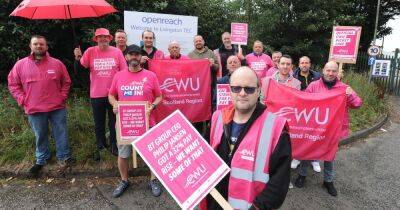 West Lothian BT workers take to the picket lines in dispute over pay - www.dailyrecord.co.uk