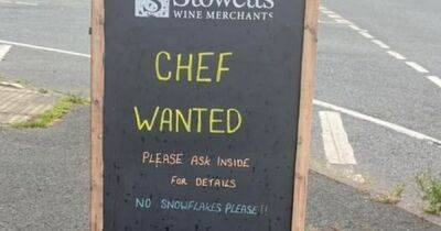 queen Anne - 'No snowflakes please!!' - Pub says it doesn't want 'flaky people who don't want to work' in search for new chef - manchestereveningnews.co.uk - Manchester