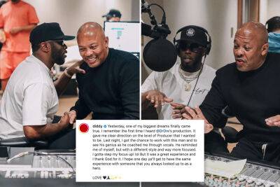 Diddy and Dr. Dre end 8-year feud in the studio: ‘Thank God for it’ - nypost.com - Los Angeles