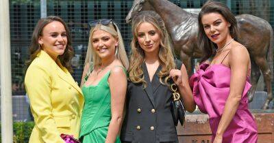 Holly Willoughby - Bethany Platt - Lucy Fallon - Kate Connor - Faye Brookes - Johnny Connor - Jenny Connor - Faye Windass - Ellie Leach - Daisy Midgeley - Itv Corrie - Faye Brookes seen for first time following split as she and Lucy Fallon reunite with ITV Corrie girls at Haydock Races - manchestereveningnews.co.uk - Jordan - Charlotte, Jordan