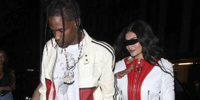 Kylie Jenner - Travis Scott - Kevin Durant - Kylie Jenner & Travis Scott Are Couple Goals In Coordinating Outfits - justjared.com - London