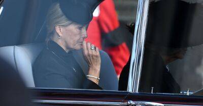 prince Philip - Sophie Wessex - Duncan Larcombe - Charles Iii III (Iii) - countess Sophie - Sophie - queen consort Camilla - Grieving Sophie Wessex appears subdued in sombre car ride behind Queen's coffin - ok.co.uk - Scotland - county Charles - county Prince Edward